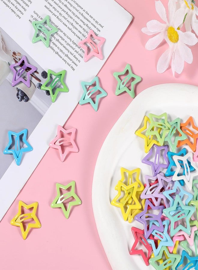 BOHUIZ 50 Pcs Star Hair Clips, 1.18" Hair Clip, Snap Hairs Barrettes Non Slip Star Accessories Multiple Colors Metal Clips 2000s Hairs Accessories for Girls Women - Image 5